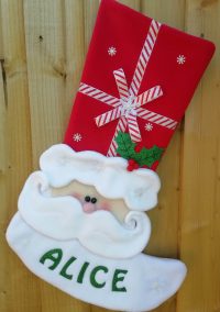 Santa Christmas Stocking Pattern or kit