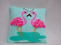Just the Two of Us Flamingo Cushion Pattern