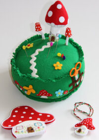 Fairy Ring Pincushion, Needle Case, Scissor Fob