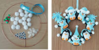Snow play penguin wreath embellishment kit