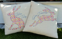 Hare today pattern includes applique , bag and cushion pattern