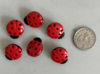 Ladybird button red