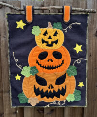 Autumn pumpkin Halloween cushion or wall hanging